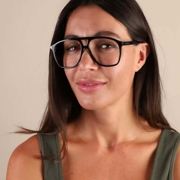 Saint Laurent DUNE Women Eyeglasses Black Pilot SL596 DUNE OPT 001 NEW AUTHENTIC - Picture 15 of 15